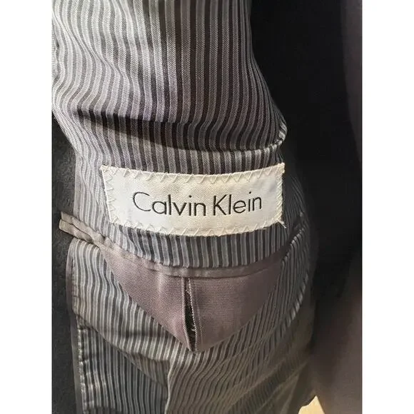 Calvin Klein Black Cashmere Blazer Men’s 42L 100% Cashmere Sport Coat
